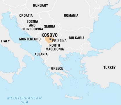 World Transport Overseas Kosovo LLC Pristine Kosovo New SCN Branch World Data Locator Map Kosovo2 416x360 